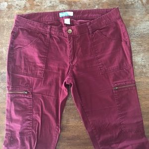 Cali 1850 Burgundy Skinny Pants Size 13